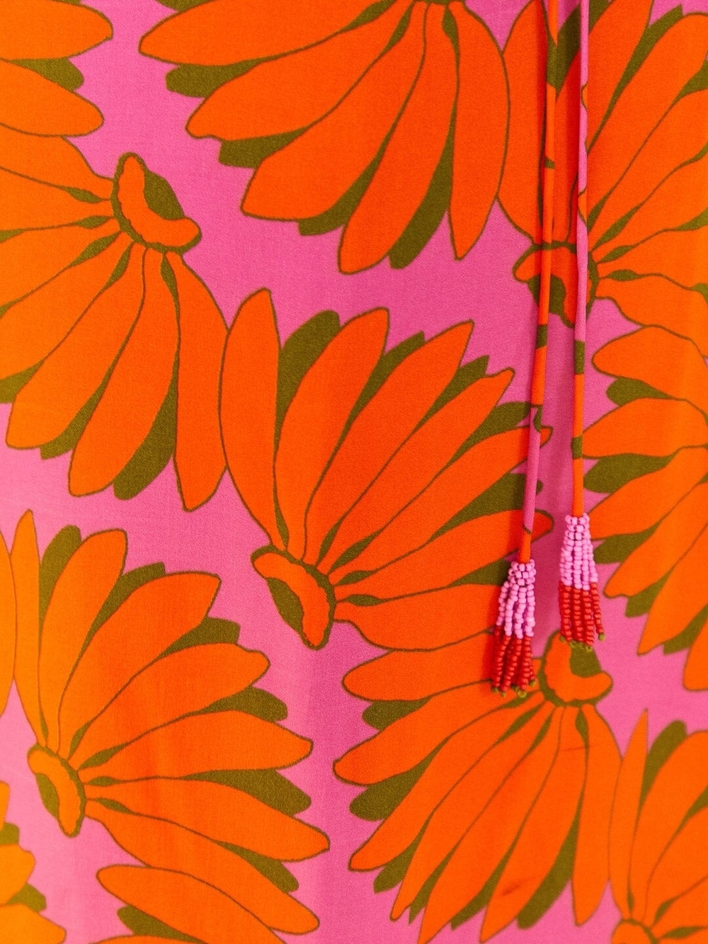 FARM Rio Pink and Orange COPACABANA One-Shoulder Maxi Dress SIZE L - Picture 5 of 6